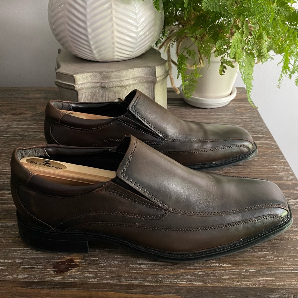 Dockers Men’s 9 M Slip On Loafers Casual‎ Shoes Brown Leather Low Top - Picture 4 of 10